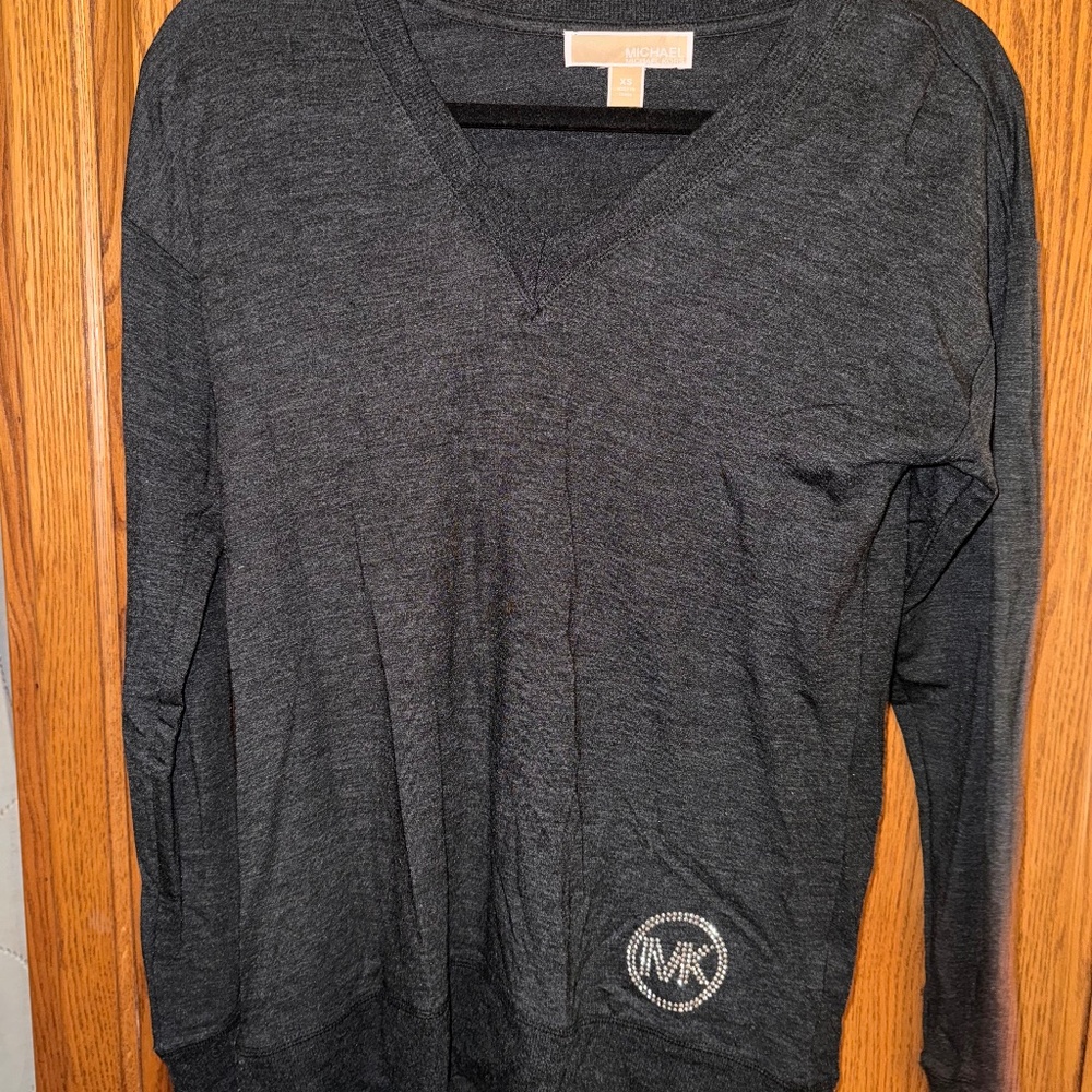 Michael Kors Grey long-sleeve top